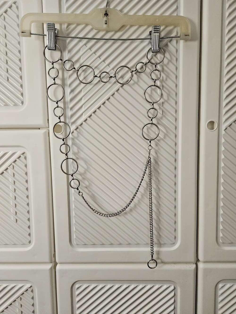 Silver Circle Link Chain Belt – Women's Accessory